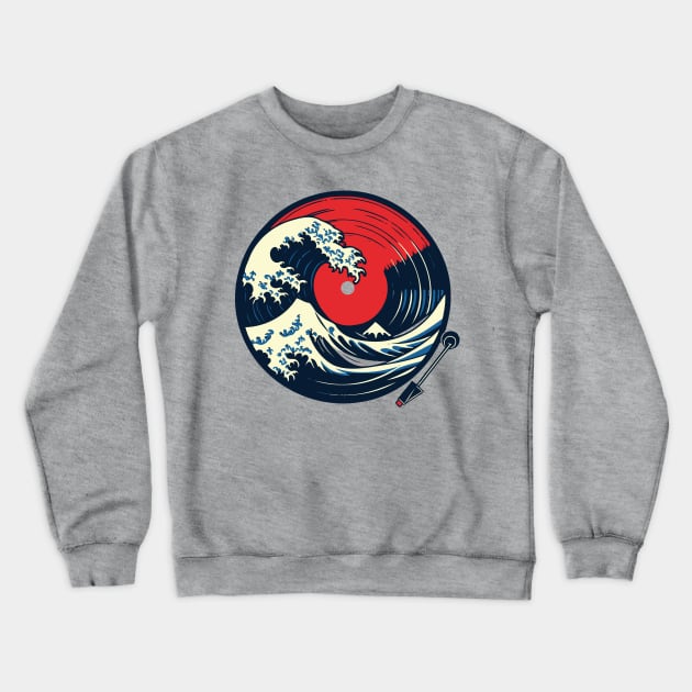 Vinyl Wave Crewneck Sweatshirt by Trendsdk